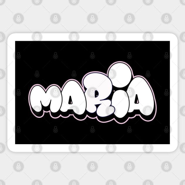 MARIA name bubble writing graffiti style Sticker by Love Wild Letters